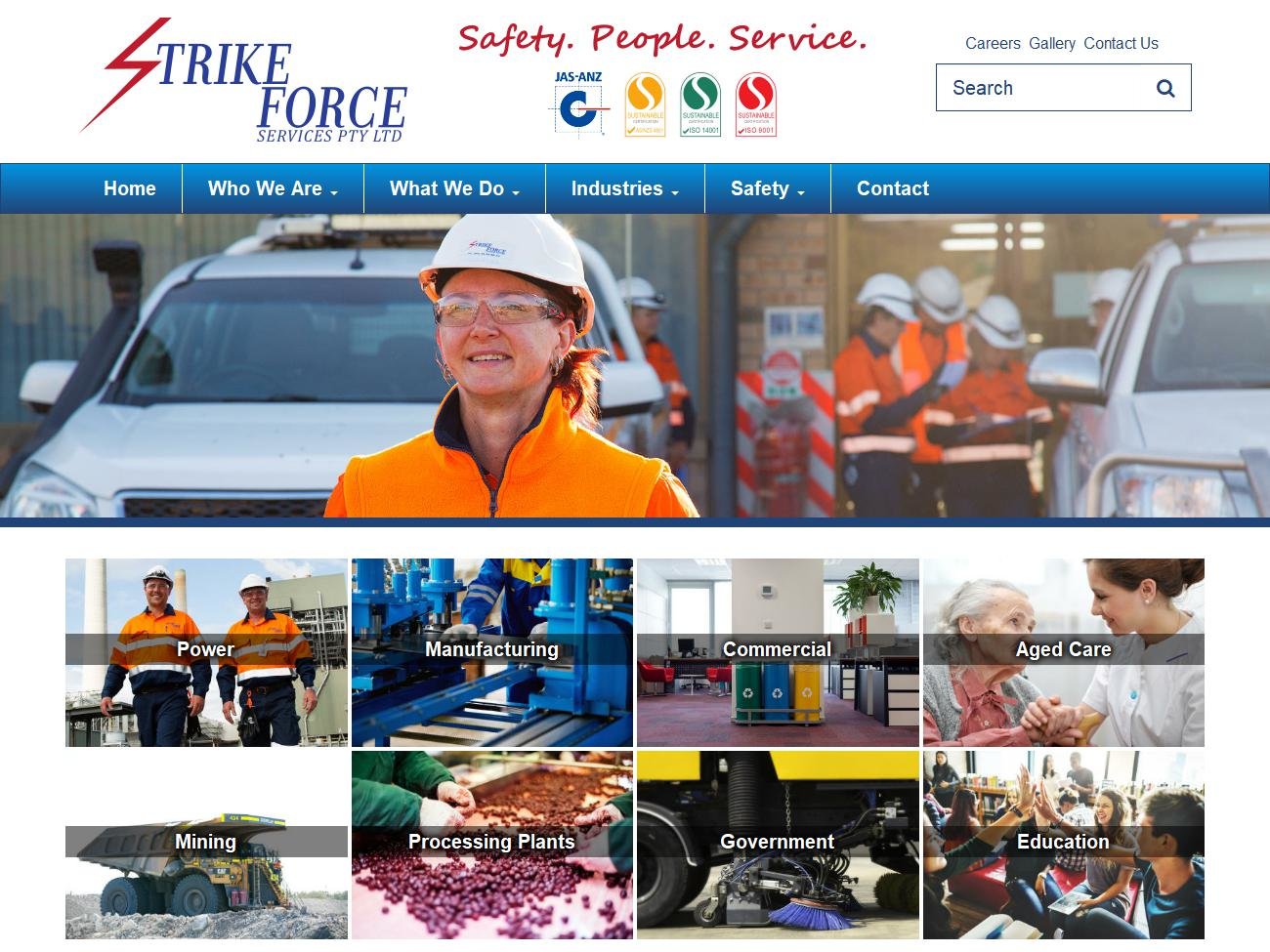 Strike Force Services Website Preview